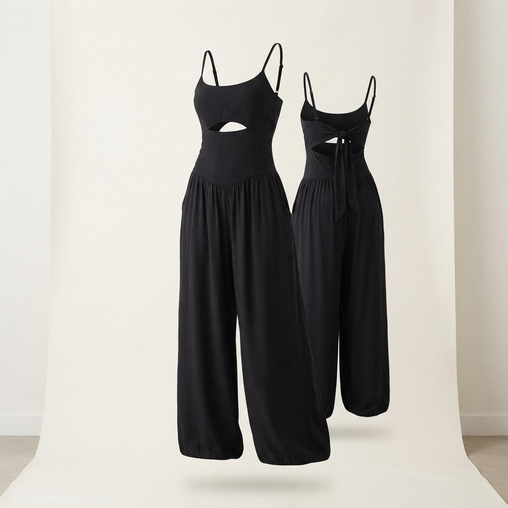 Adjustable Backless Cami Romper