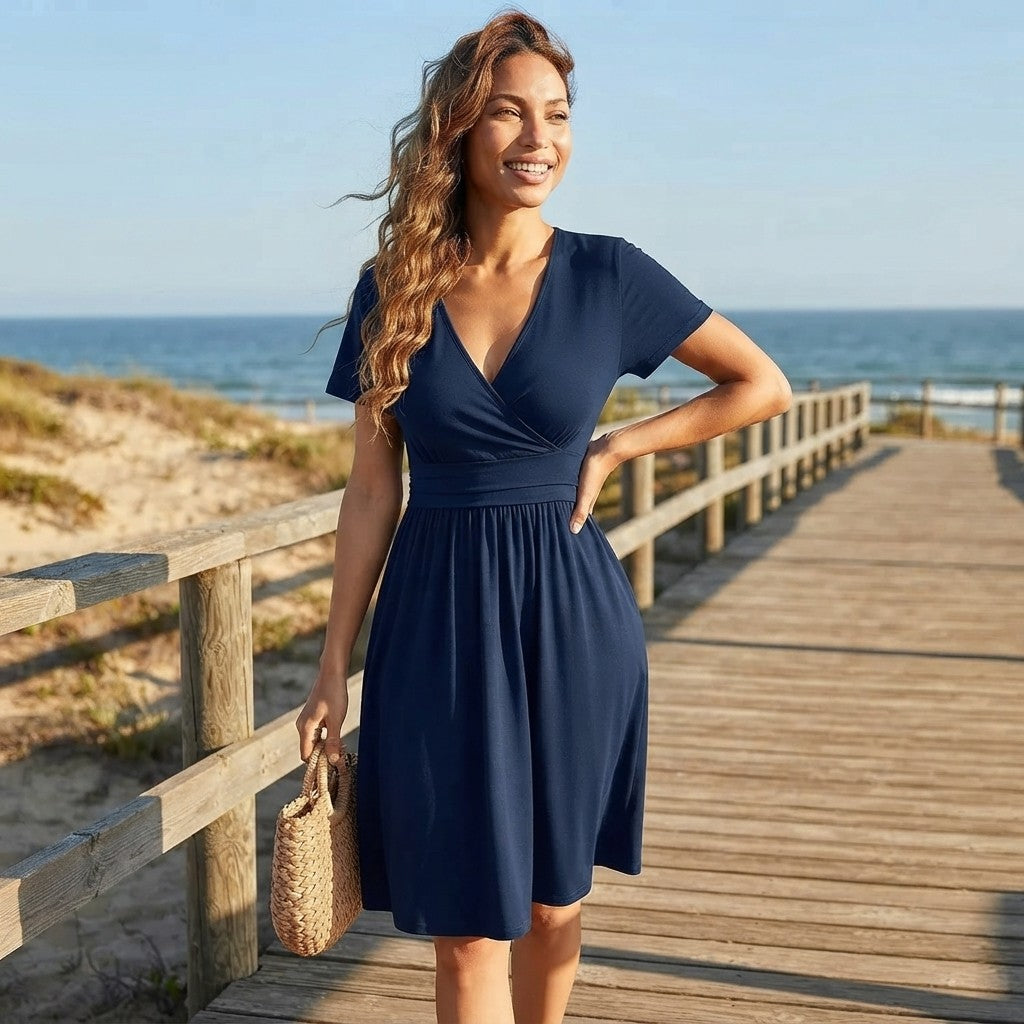 Floral V-Neck Summer Dress
