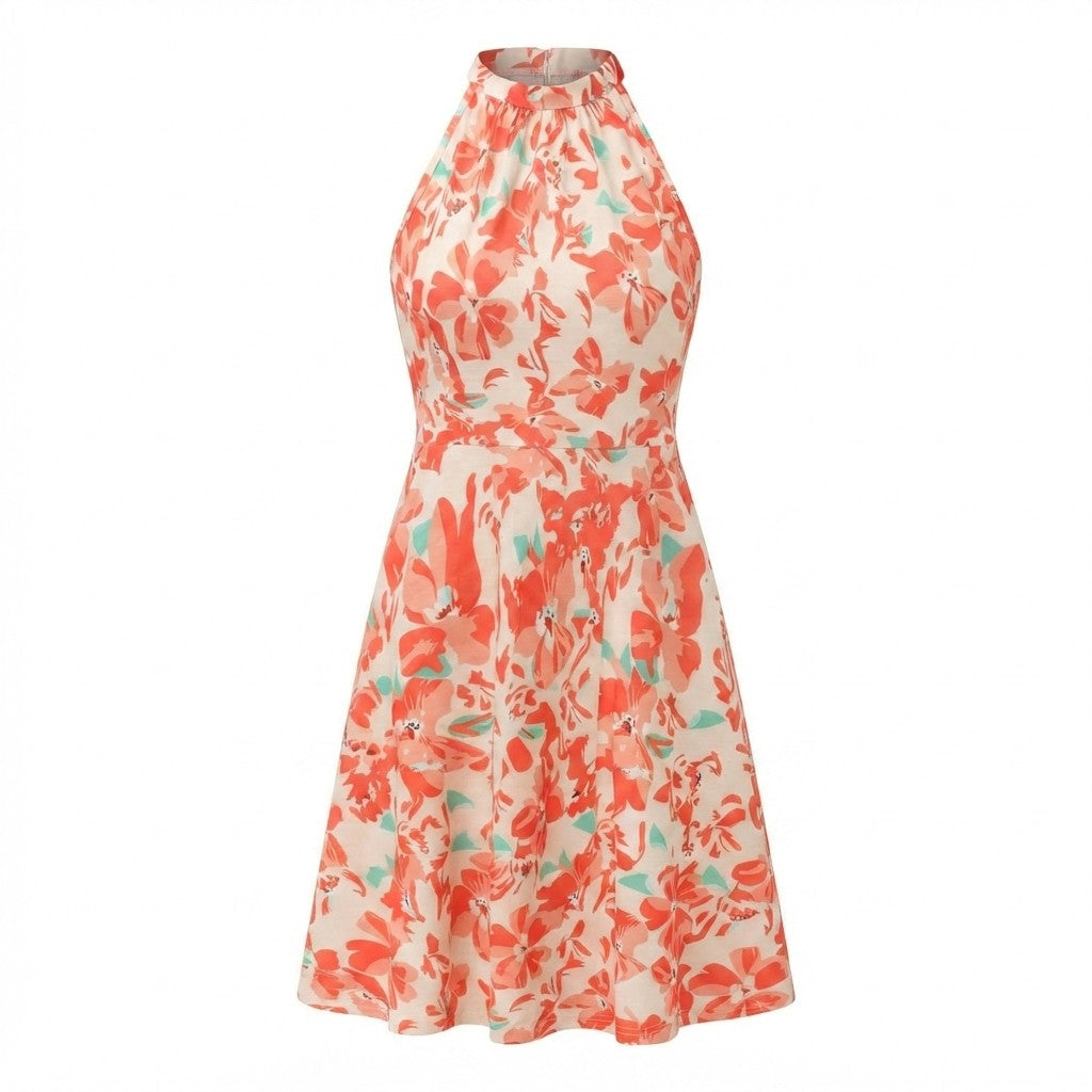 Floral Halter Neck Sundress